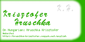 krisztofer hruschka business card